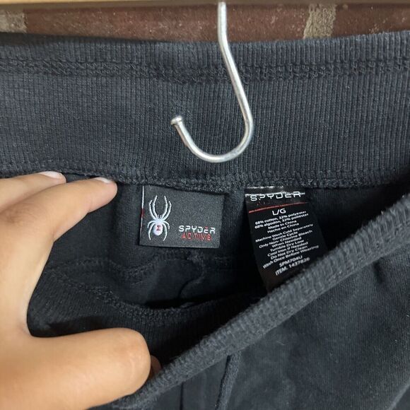 Spyder Mens Active Jogger Large Tapered Large Black Mens Zip pocket - Picture 2 of 3